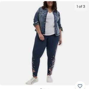 TORRID Leggings Blue Set of Two One Full length One Cropped 0 Large 12 NWT